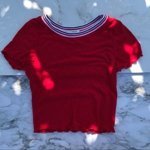 red crop top